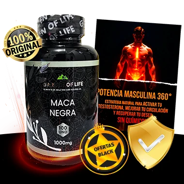 1 - MACA NEGRA x 1000 mg x 100 softgels. c/u