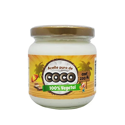 Aceite de Coco 230 ml 100% Natural | Piel, Cabello y Cocina